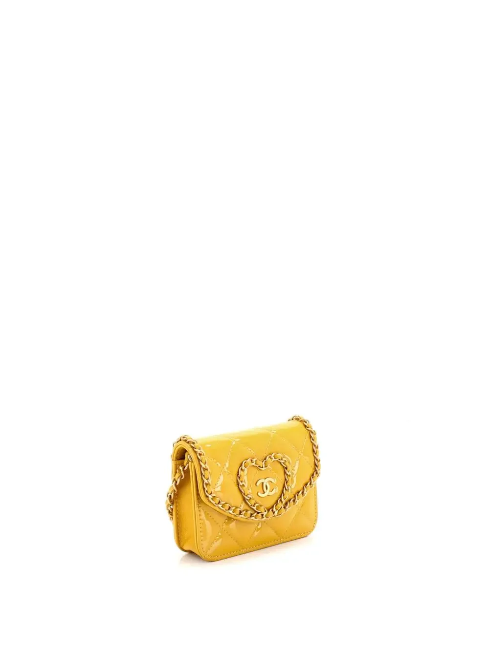 Chanel Heart Chain Flap Bag Quilted #205431C30B